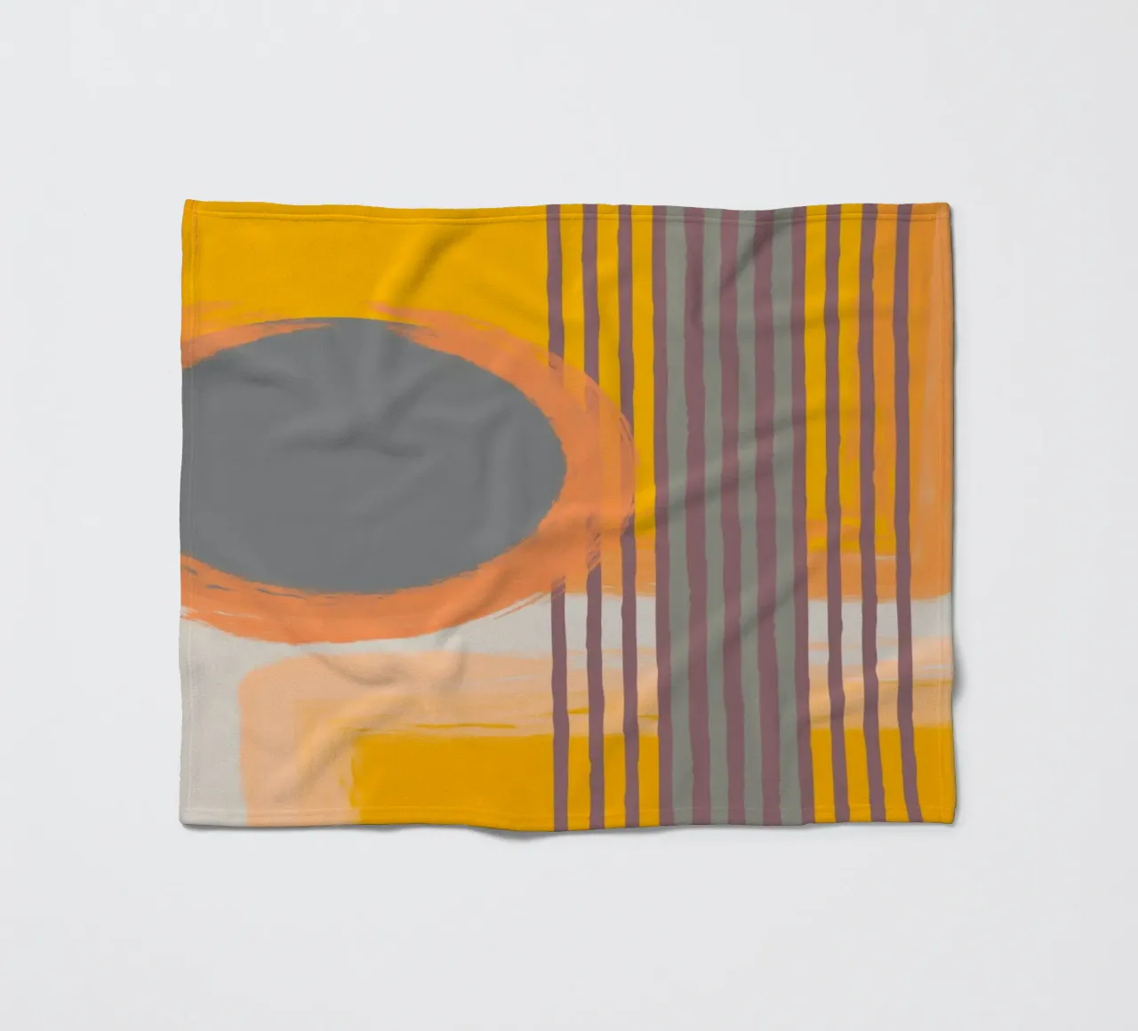 Abstract composition in yellow and gray Fleecedecke von MirimoART