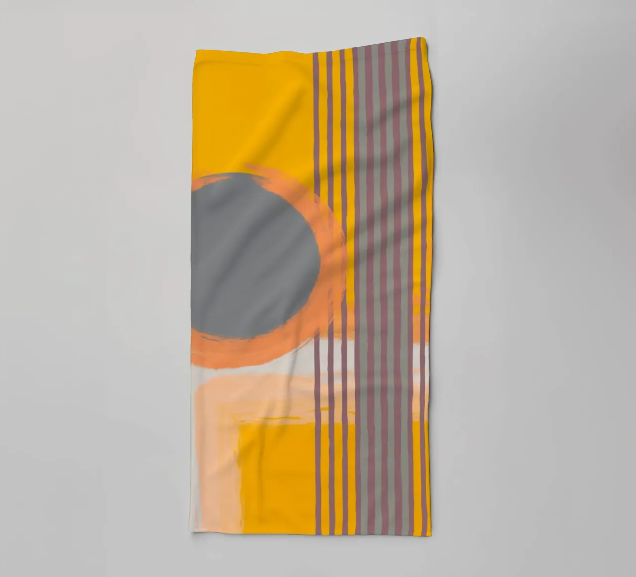 Abstract composition in yellow and gray Handtuch von MirimoART
