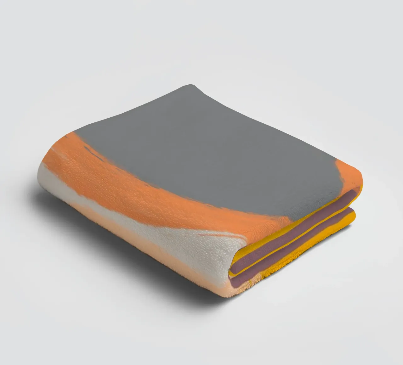 Abstract composition in yellow and gray asciugamano da bagno da MirimoART