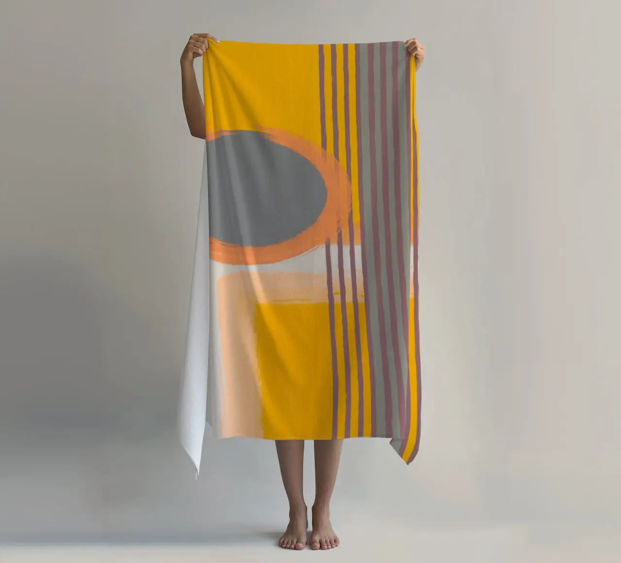 Abstract composition in yellow and gray telo mare da MirimoART