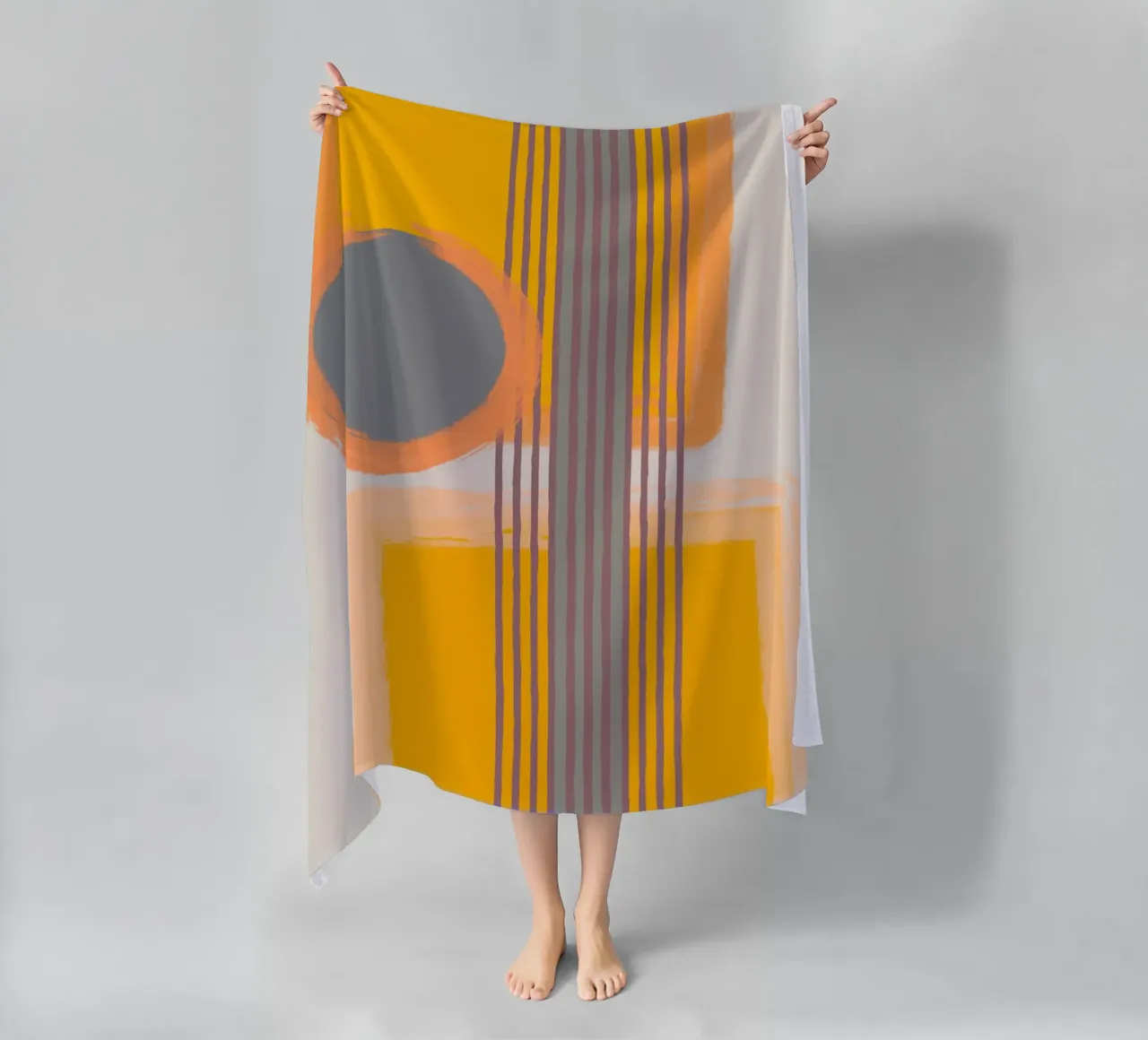 Abstract composition in yellow and gray telo mare da MirimoART