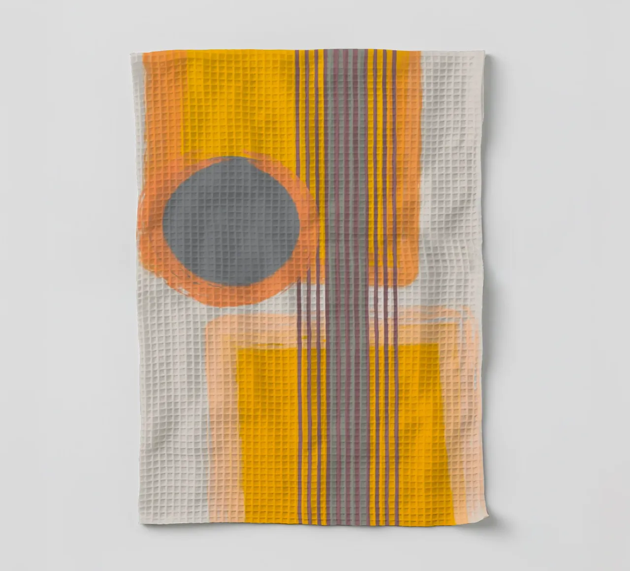 Abstract composition in yellow and gray canovaccio da cucina da MirimoART