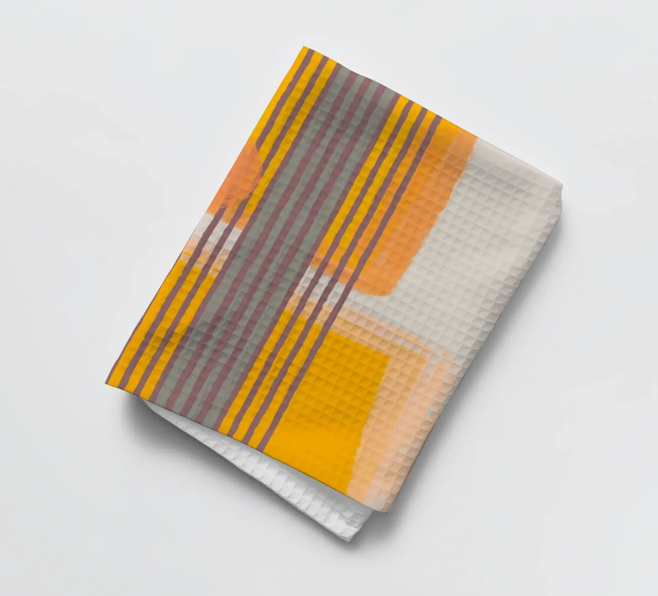 Abstract composition in yellow and gray canovaccio da cucina da MirimoART