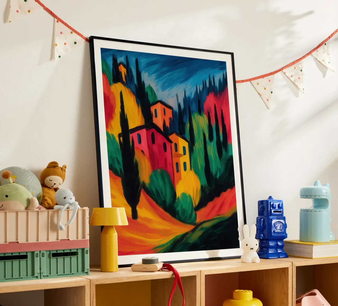 Toscana Autunno | Pittura di paesaggio espressionista carta hahnemühle da Autofocus