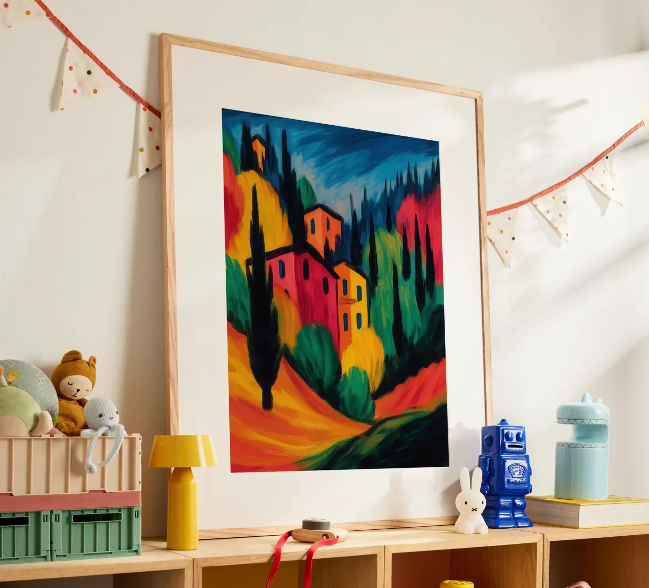 Toscana Autunno | Pittura di paesaggio espressionista carta hahnemühle da Autofocus
