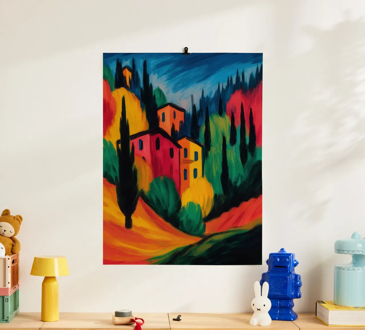 Toscana Autunno | Pittura di paesaggio espressionista carta hahnemühle da Autofocus