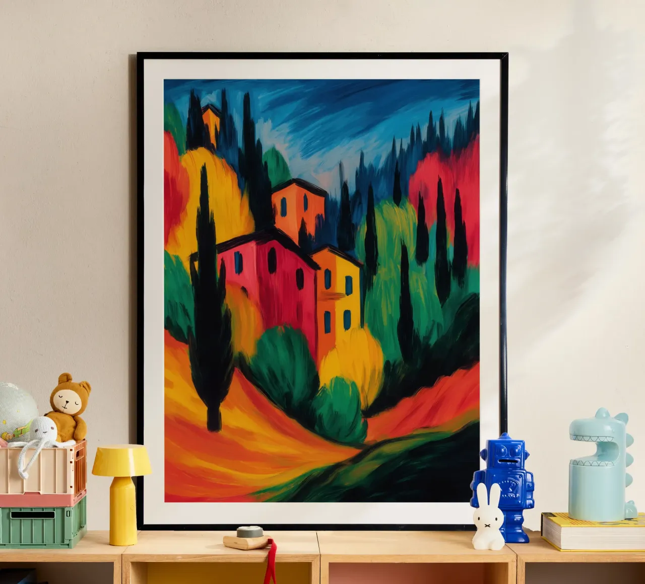 Toscana Autunno | Pittura di paesaggio espressionista carta hahnemühle da Autofocus