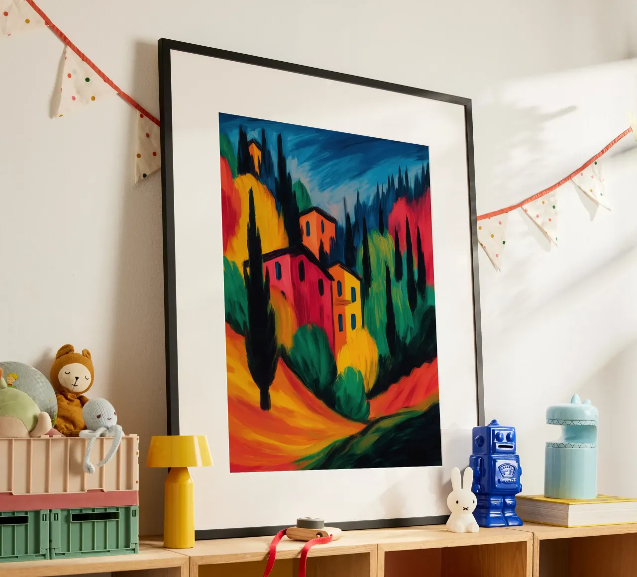 Toscana Autunno | Pittura di paesaggio espressionista carta hahnemühle da Autofocus