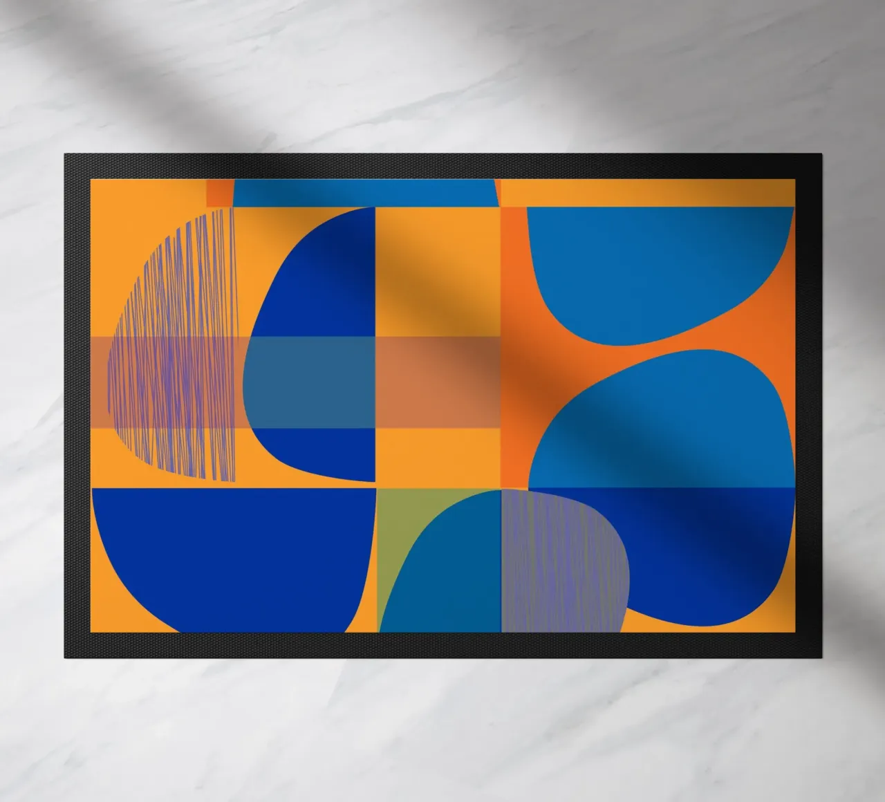Abstract composition in yellow and indigo zerbino da MirimoART