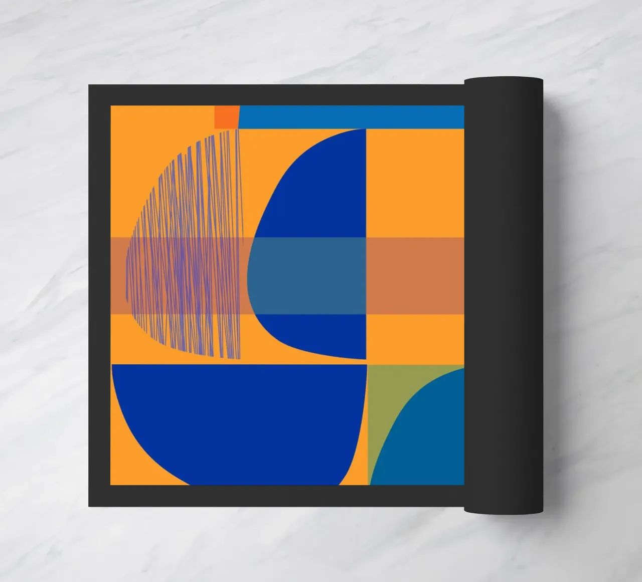 Abstract composition in yellow and indigo zerbino da MirimoART