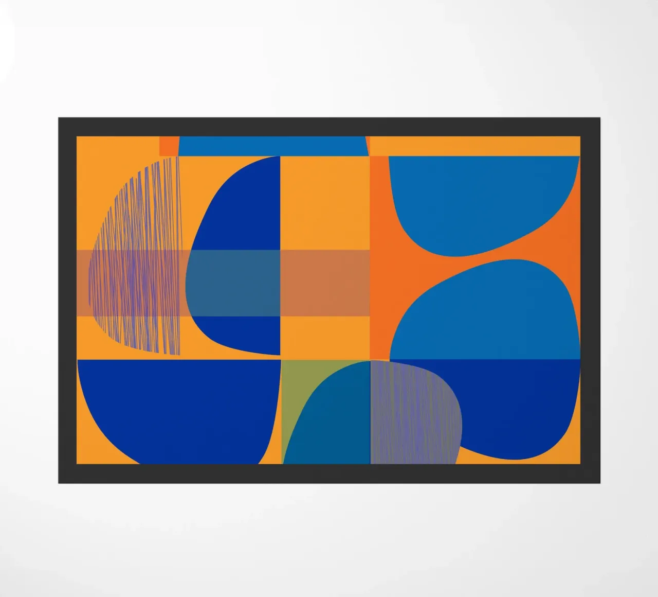 Abstract composition in yellow and indigo zerbino da MirimoART