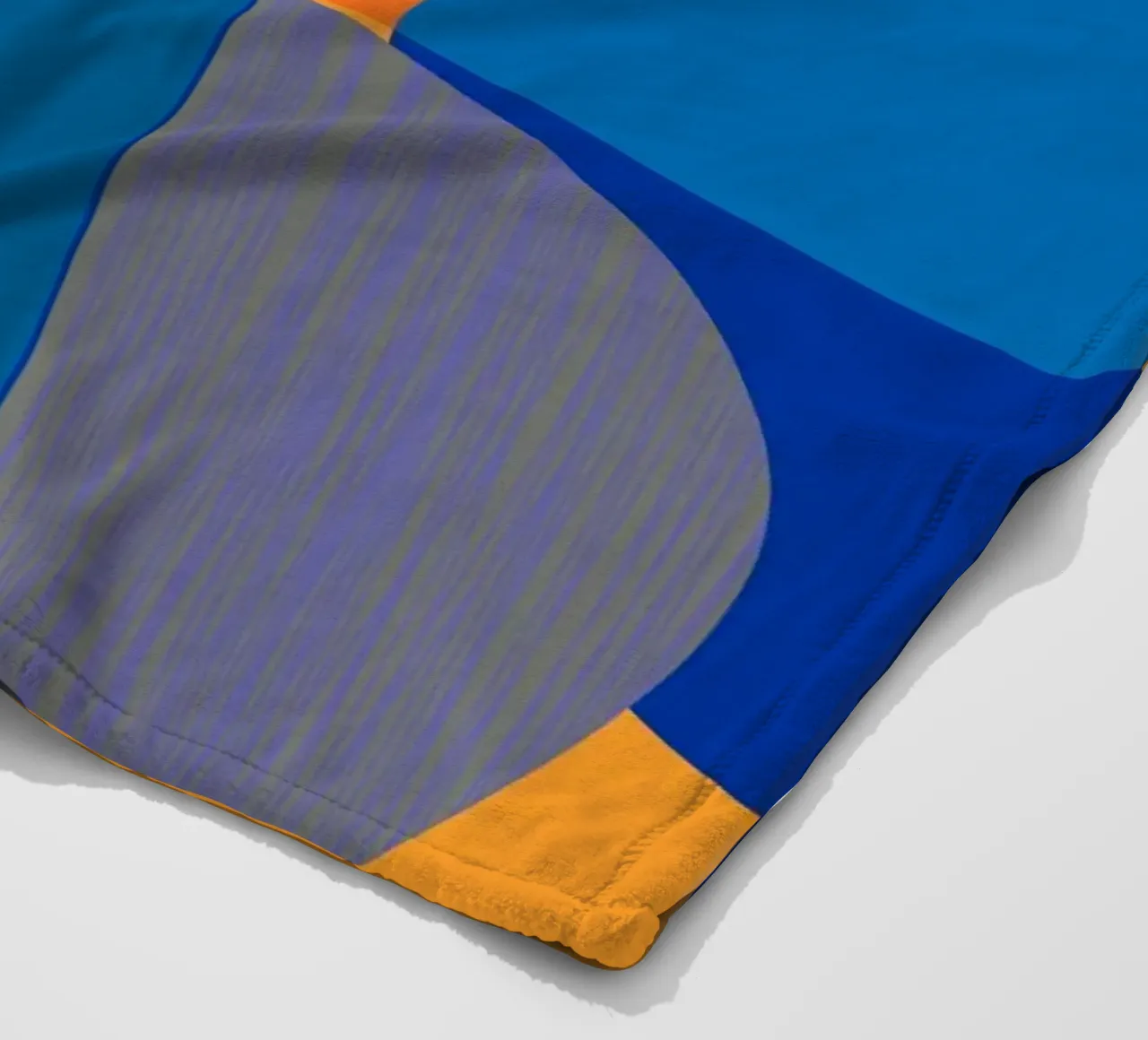 Abstract composition in yellow and indigo Fleecedecke von MirimoART