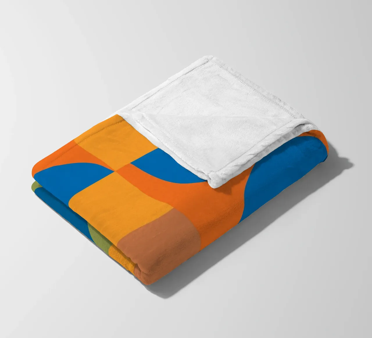Abstract composition in yellow and indigo coperta in pile da MirimoART