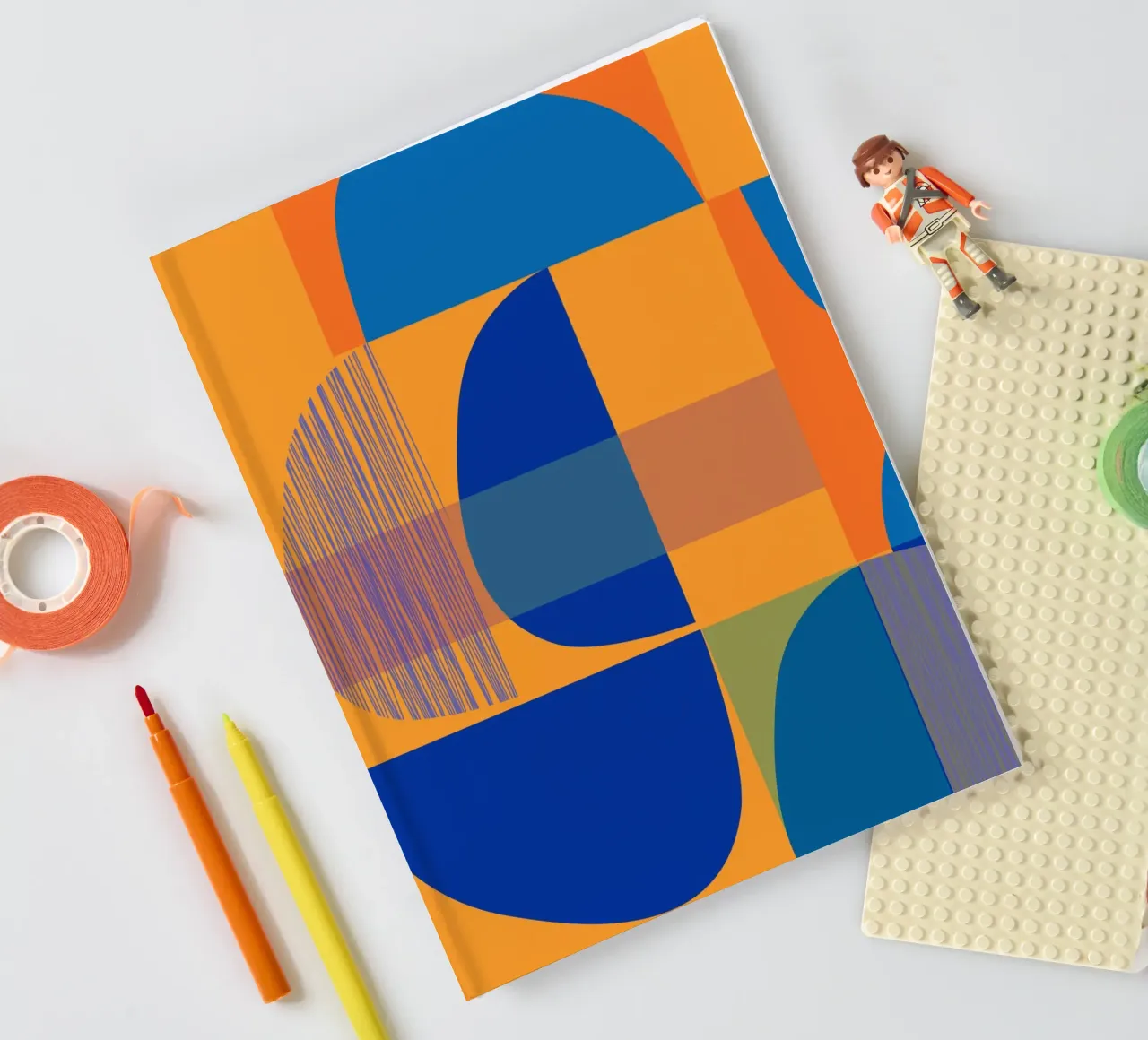 Abstract composition in yellow and indigo diario da MirimoART