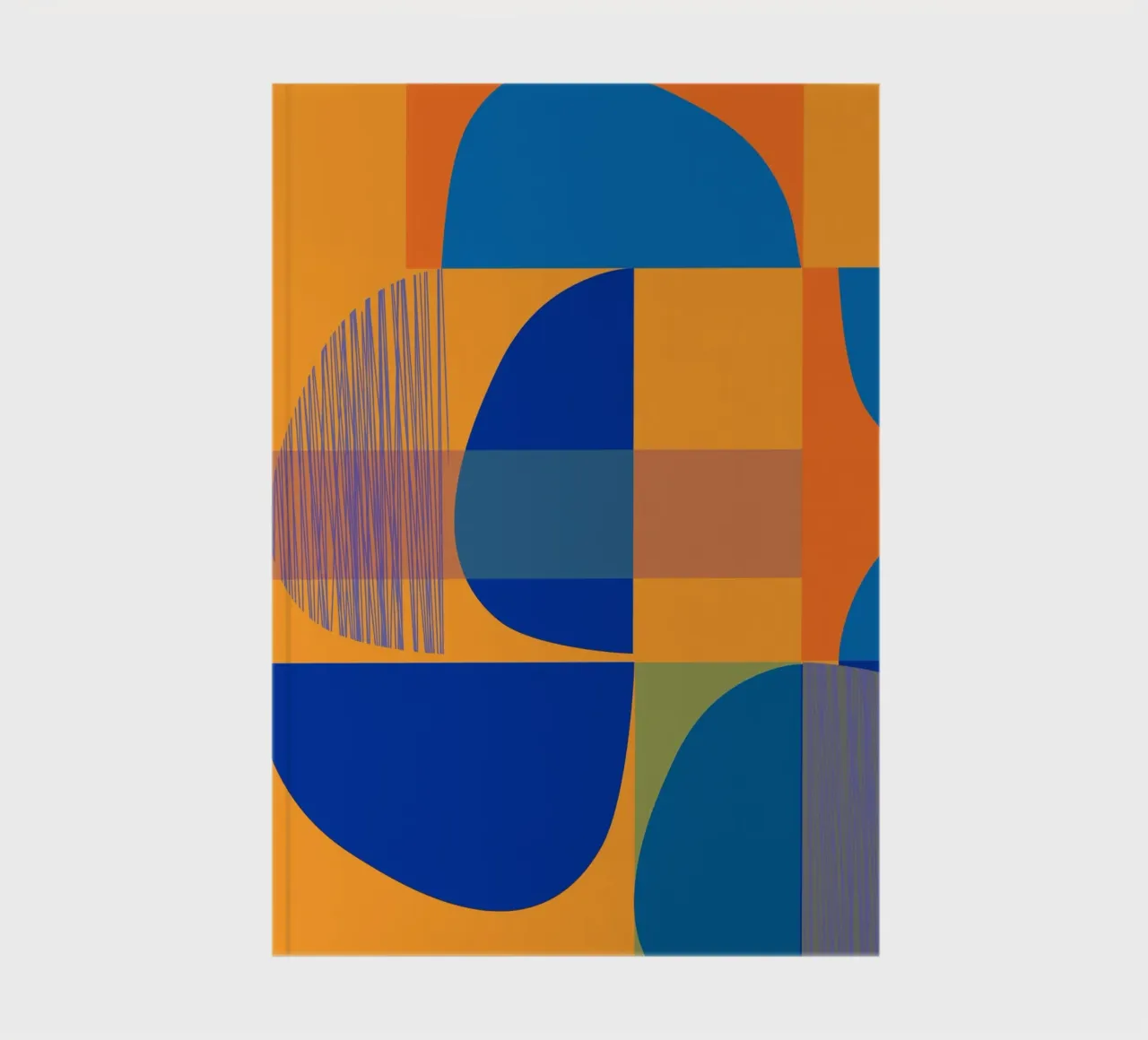 Abstract composition in yellow and indigo diario da MirimoART