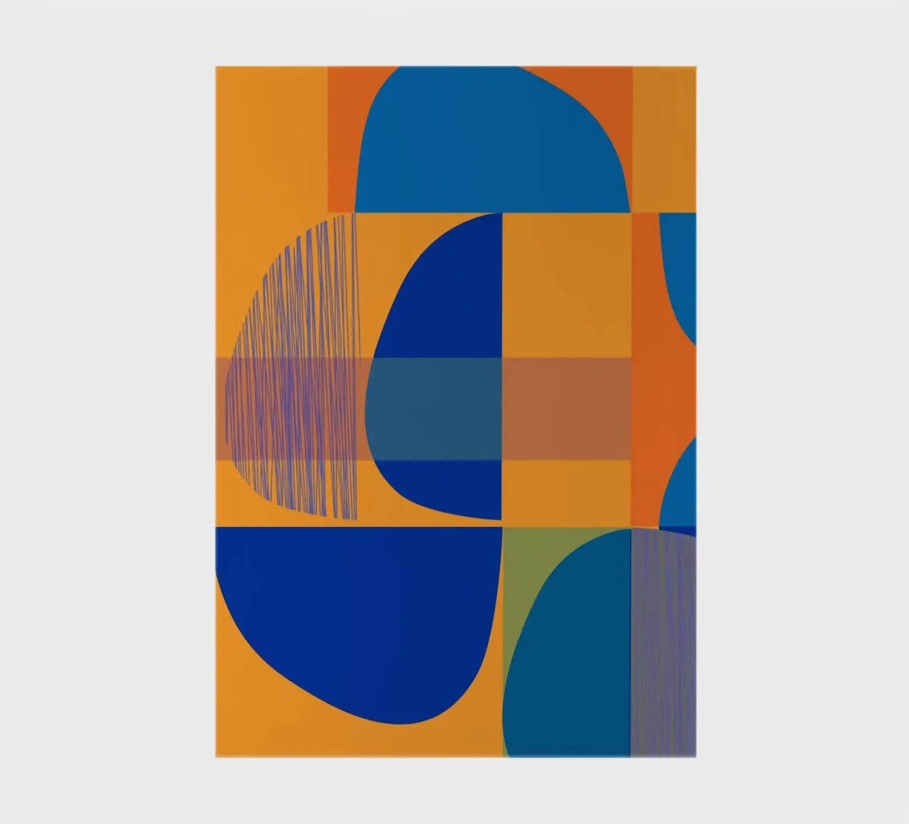 Abstract composition in yellow and indigo diario da MirimoART