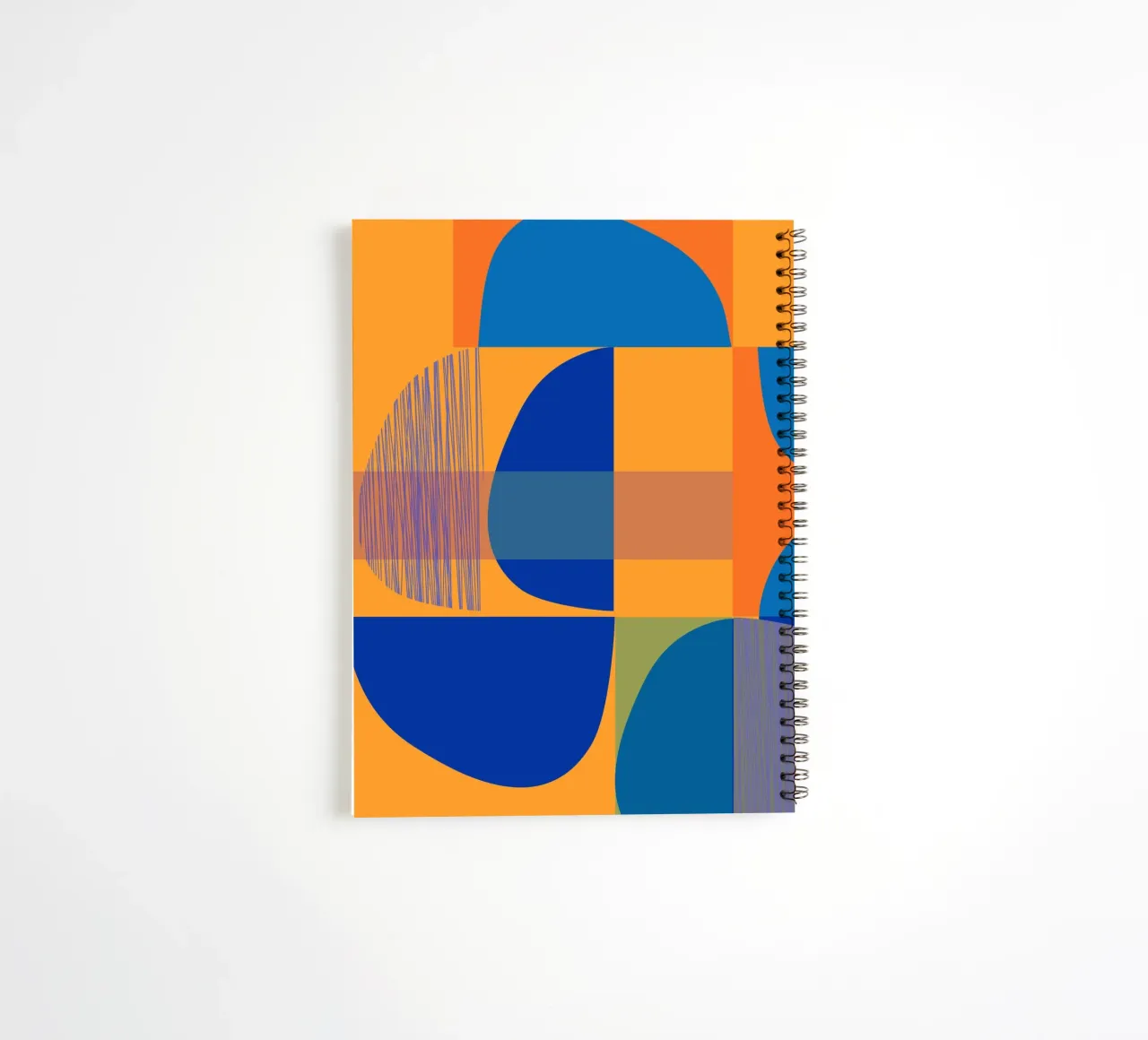 Abstract composition in yellow and indigo diario ad anelli da MirimoART