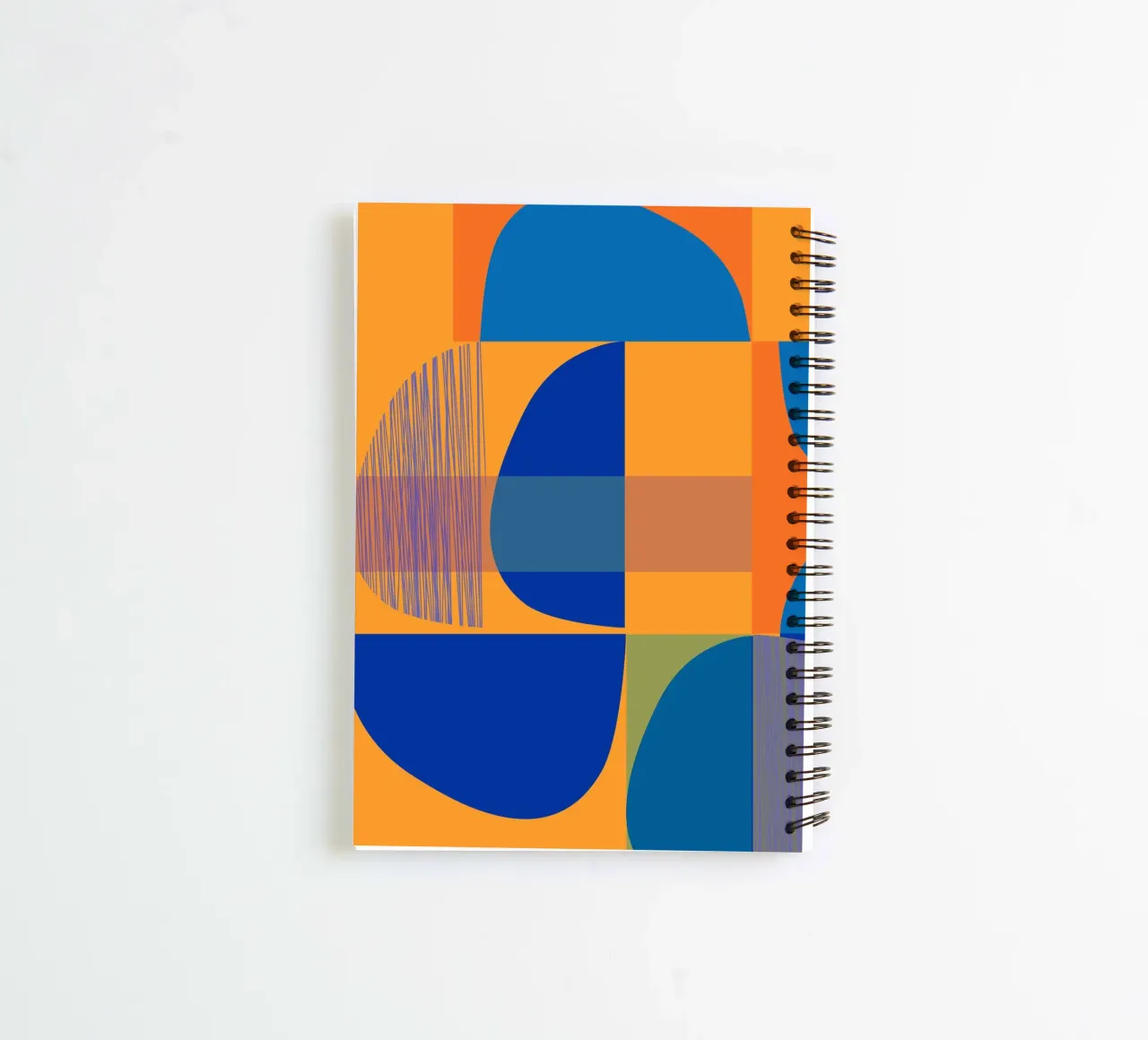 Abstract composition in yellow and indigo diario ad anelli da MirimoART