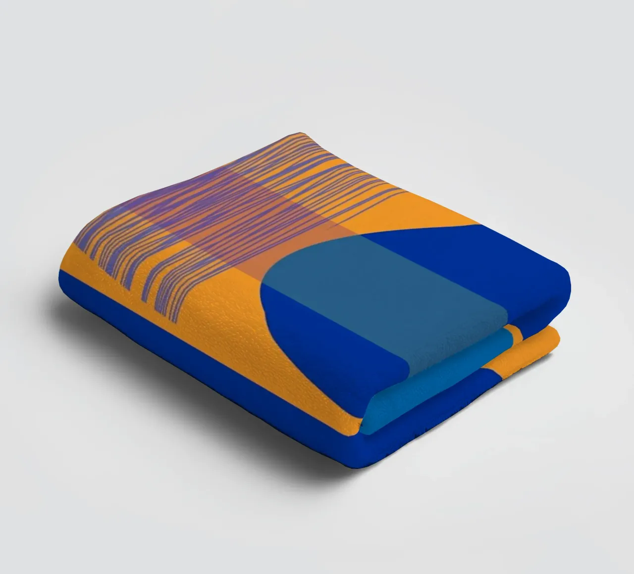 Abstract composition in yellow and indigo Handtuch von MirimoART