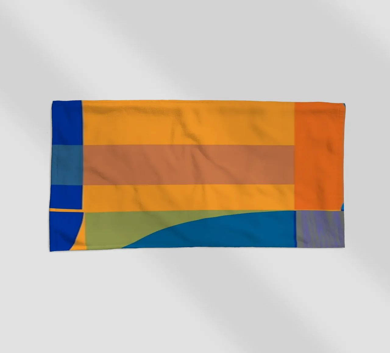 Abstract composition in yellow and indigo telo mare da MirimoART