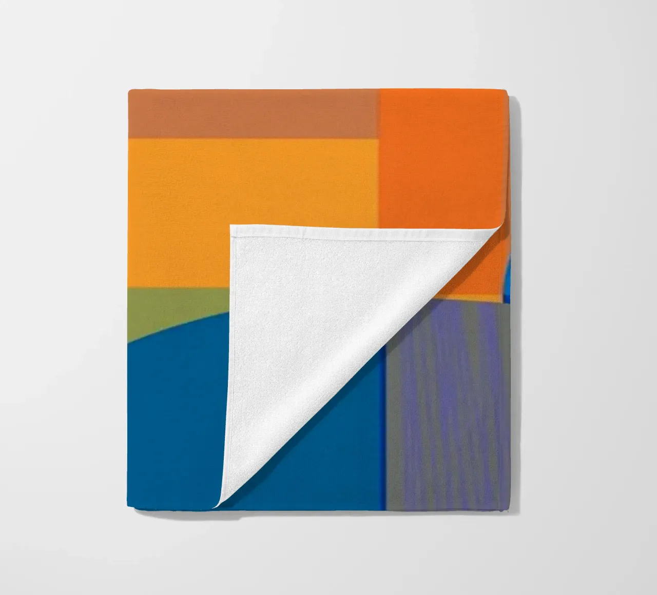 Abstract composition in yellow and indigo telo mare da MirimoART