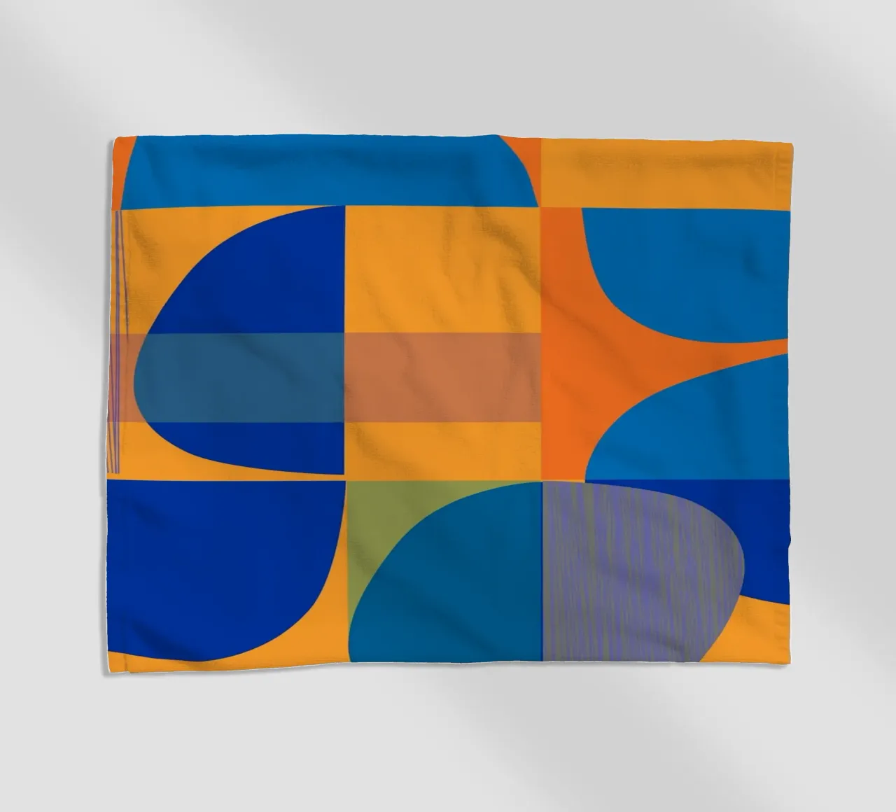 Abstract composition in yellow and indigo telo mare da MirimoART