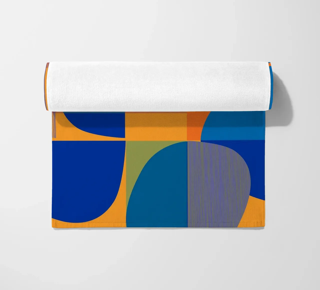 Abstract composition in yellow and indigo telo mare da MirimoART