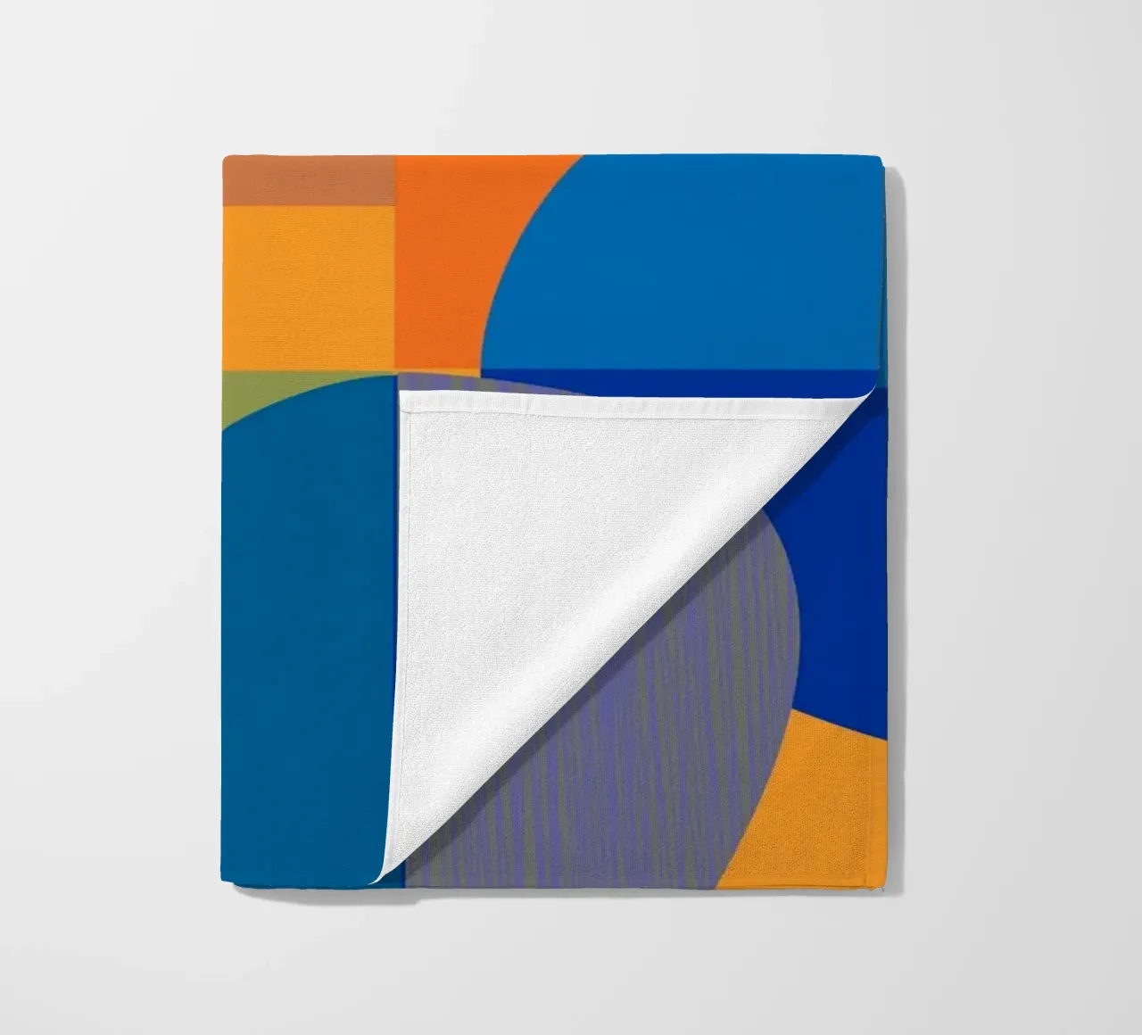 Abstract composition in yellow and indigo telo mare da MirimoART