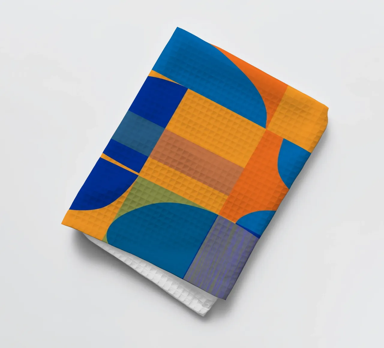 Abstract composition in yellow and indigo Geschirrtuch von MirimoART