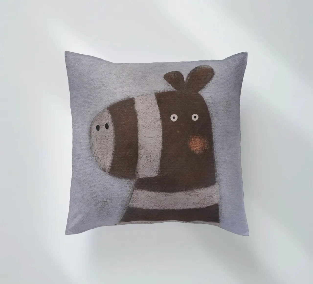 Nelli Suneli - Zebra spaventata cuscino da The Artcircle
