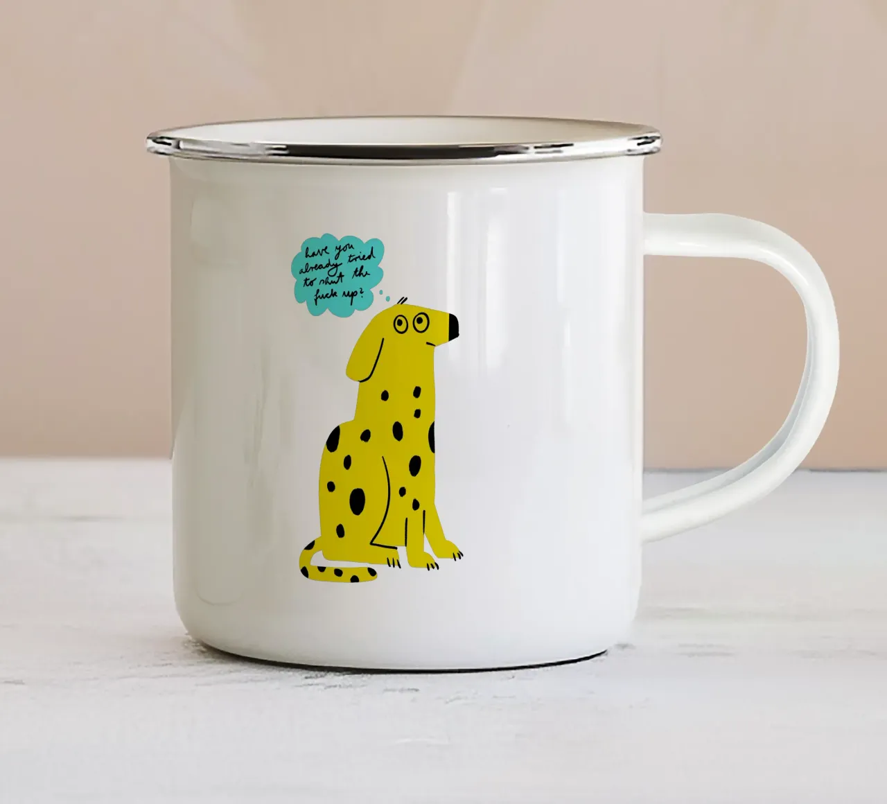 Have you already tried to shut the fck up? tazza in smalto da aucontraire