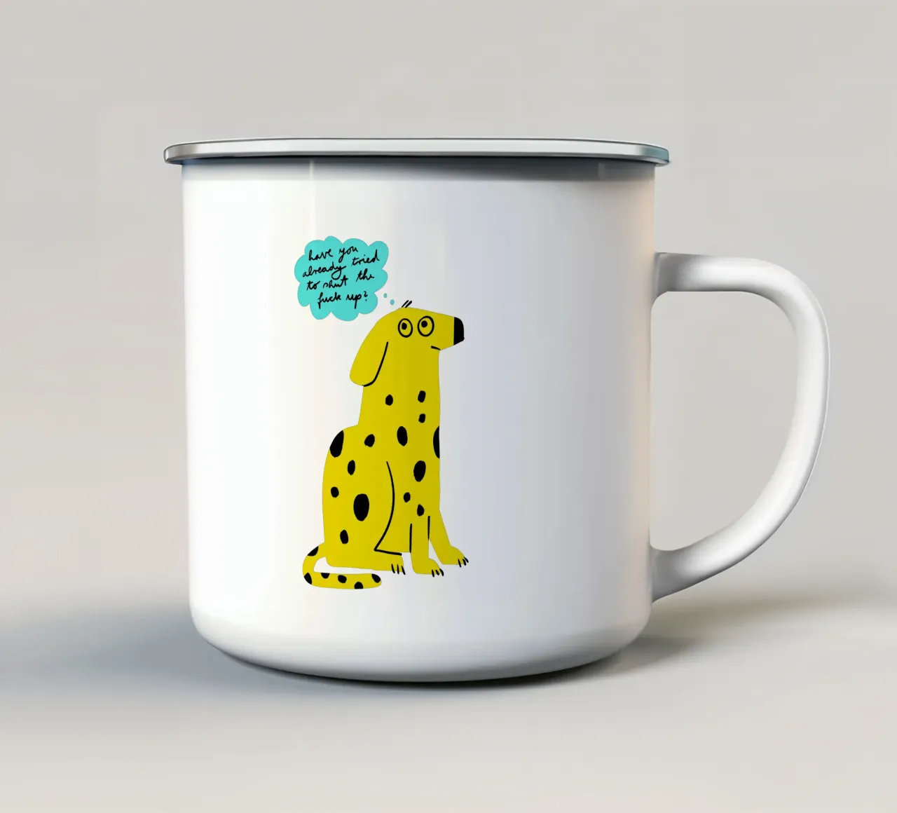 Have you already tried to shut the fck up? tazza in smalto da aucontraire