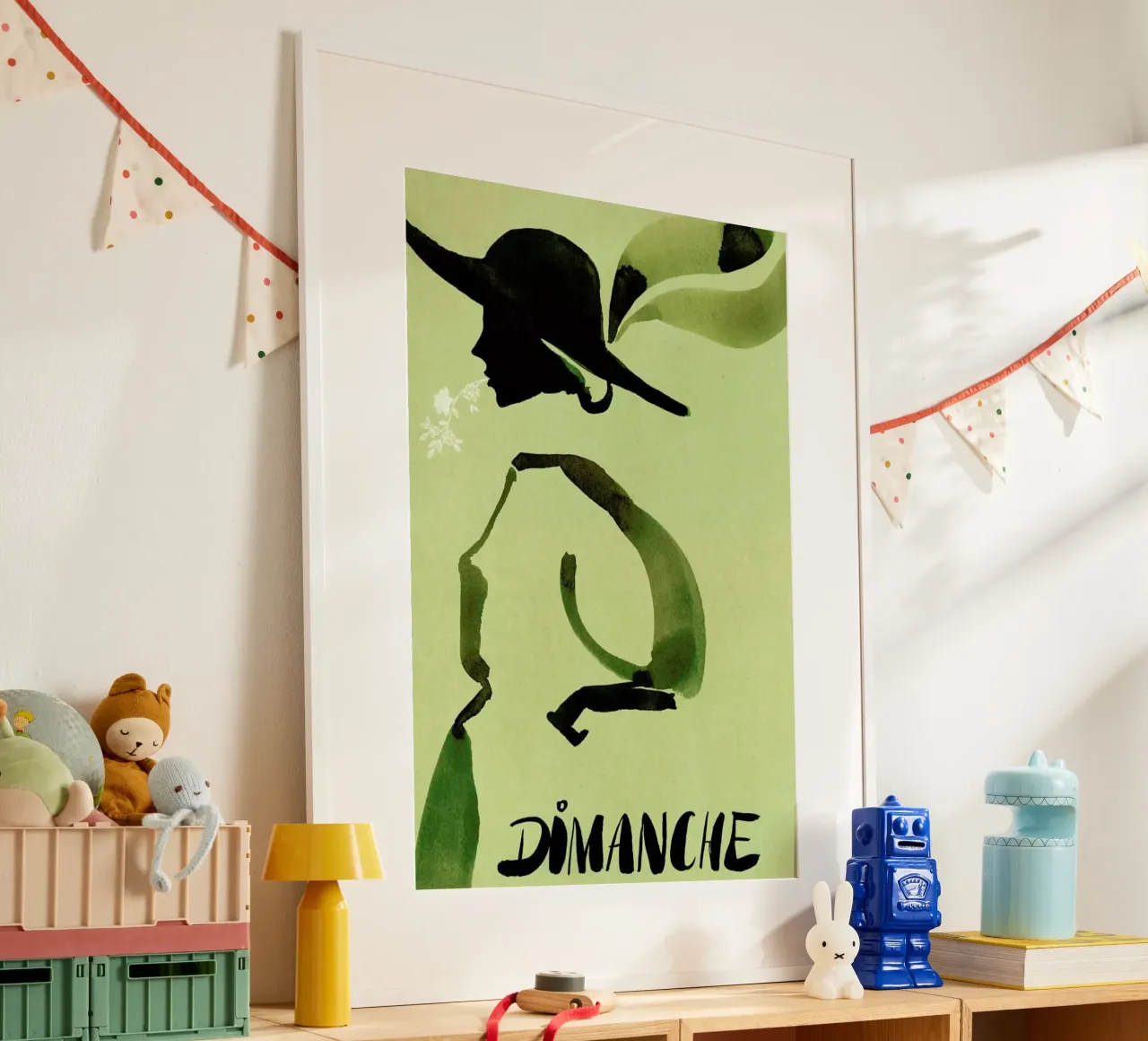 Dimanche poster con telaio in plastica da Ekaterina Koroleva