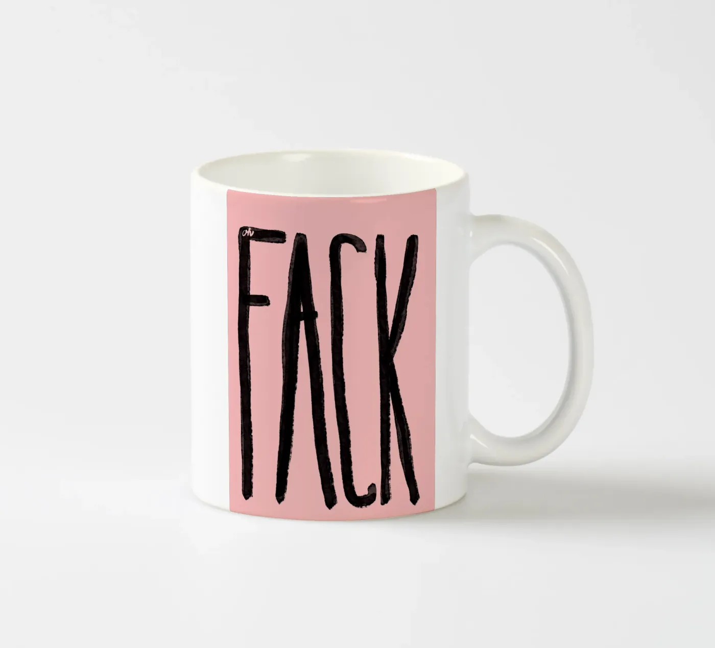 Fack ceramic mug by Hej Ibiza by Ute Arnold