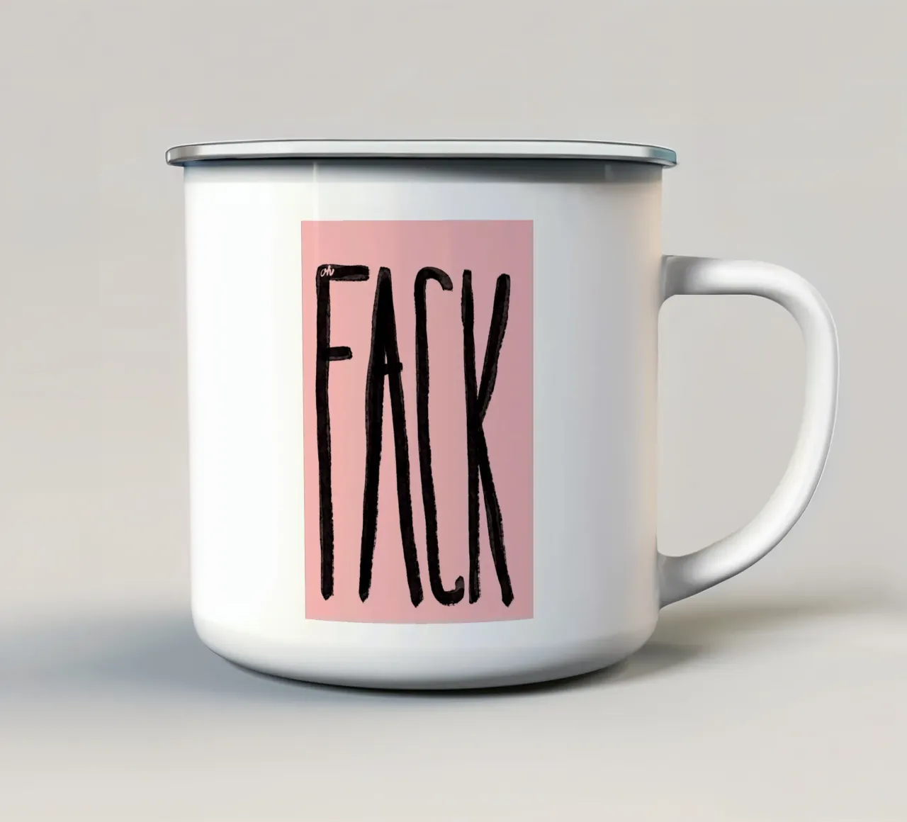 Fack tazza in smalto da Hej Ibiza by Ute Arnold