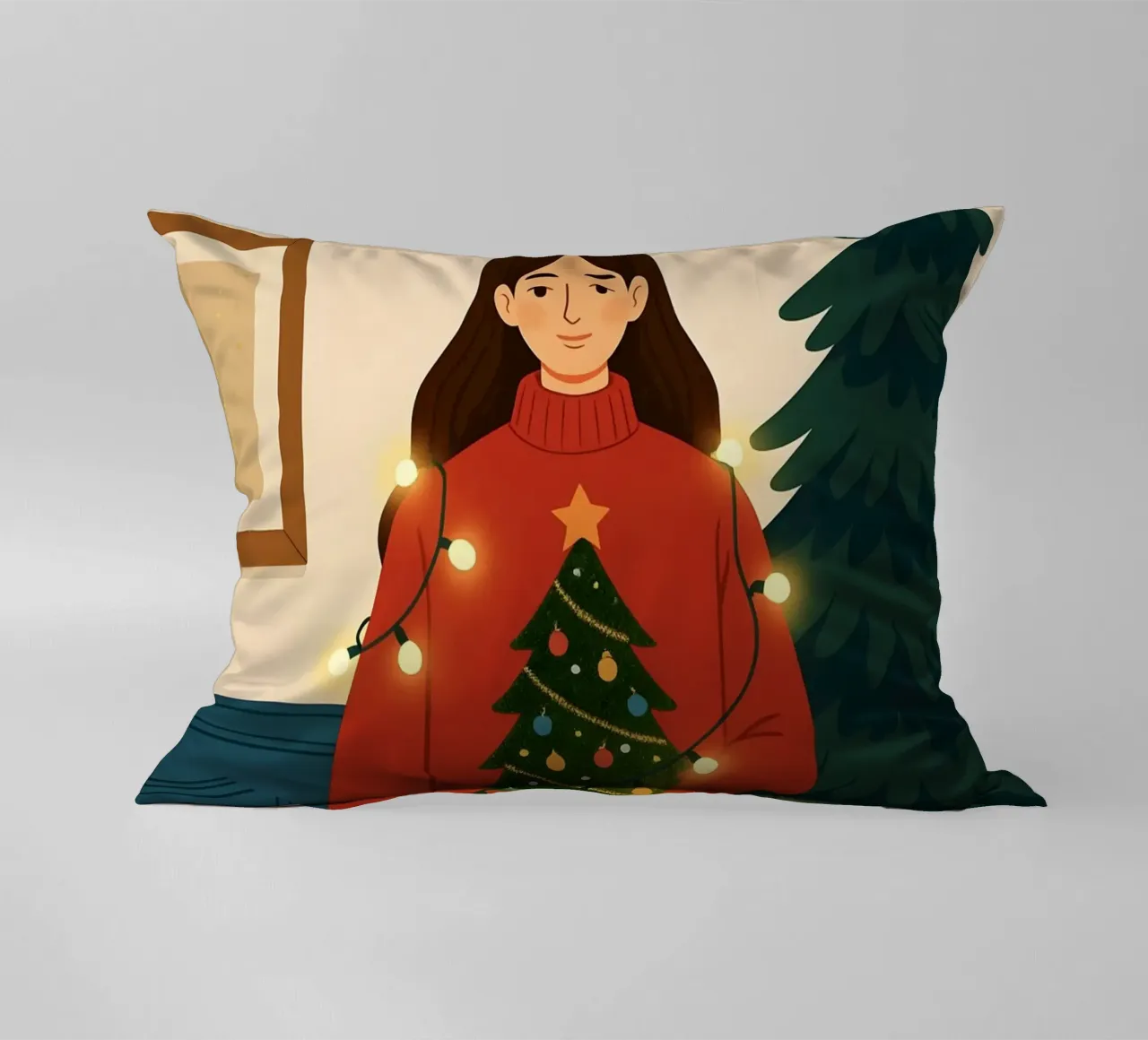 LUCI DI NATALE AGGROVIGLIATE cuscino da CHRISTMAS ART