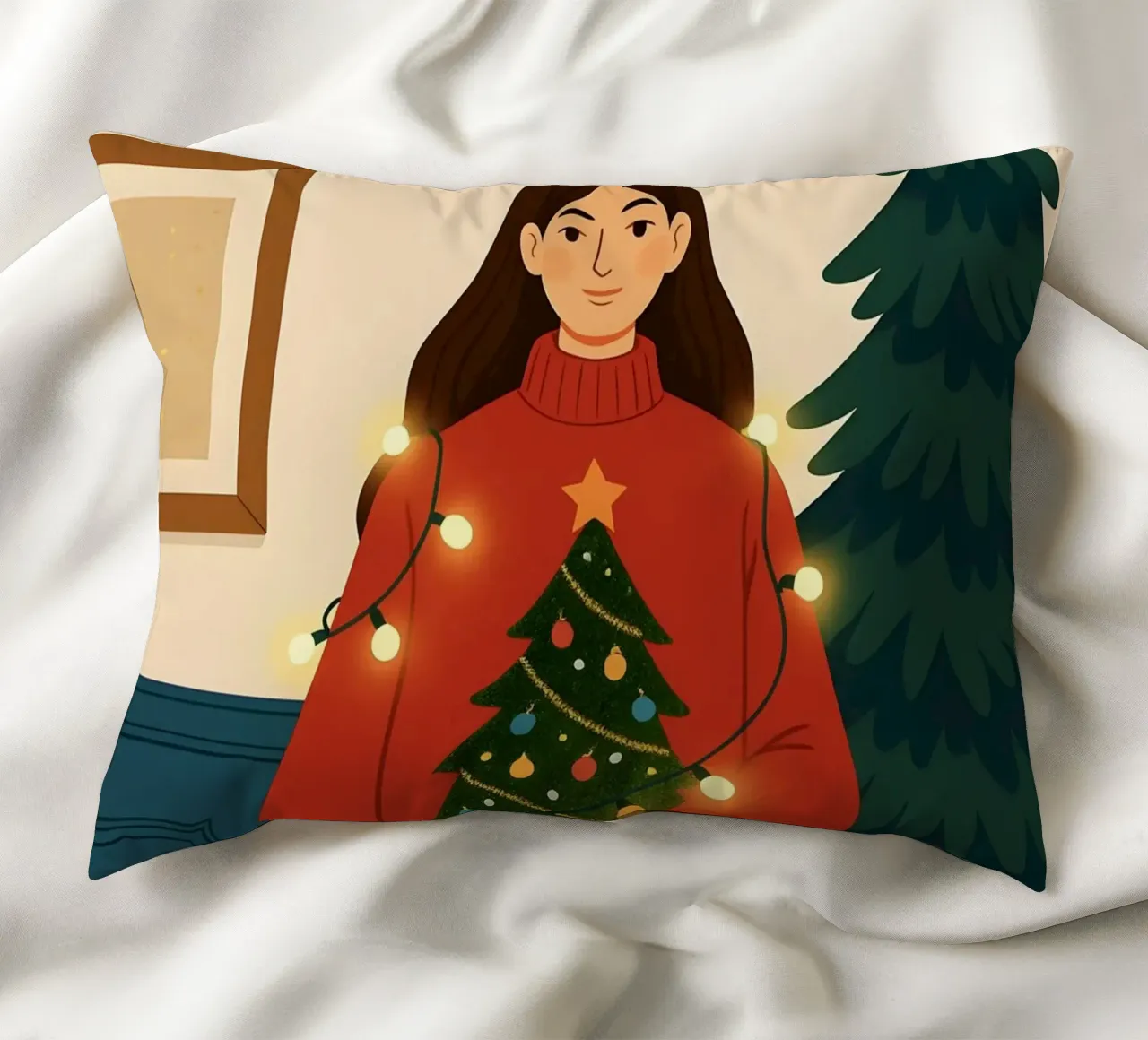 LUCI DI NATALE AGGROVIGLIATE cuscino da CHRISTMAS ART