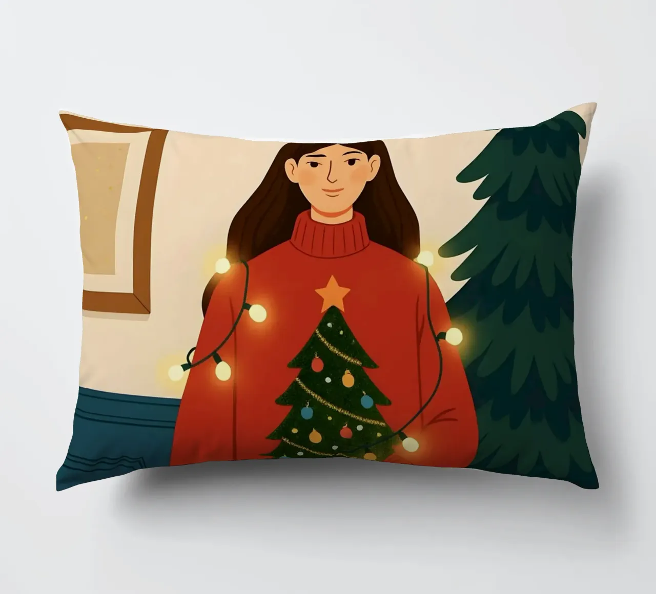 LUCI DI NATALE AGGROVIGLIATE cuscino da CHRISTMAS ART