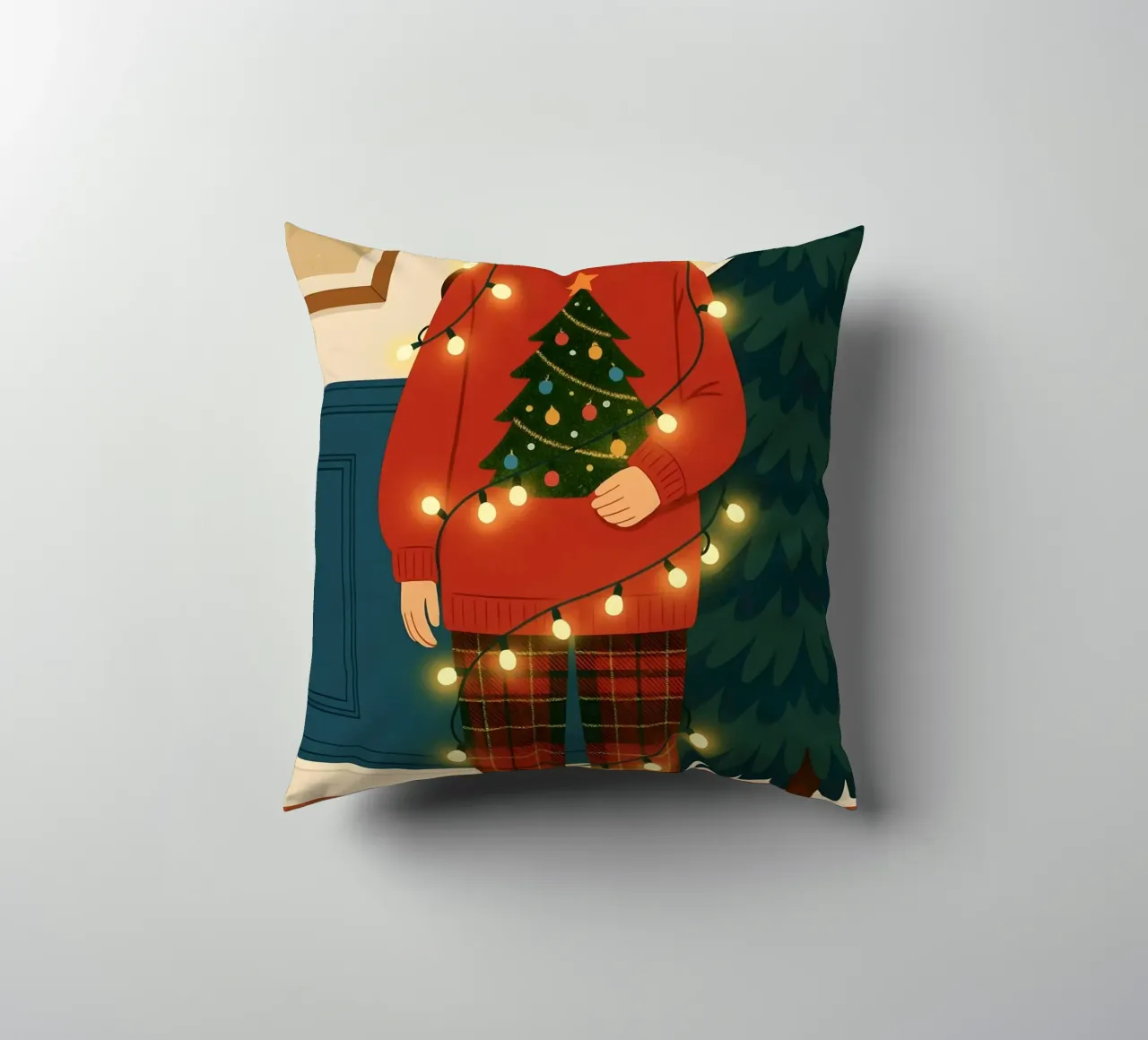 LUCI DI NATALE AGGROVIGLIATE cuscino da CHRISTMAS ART