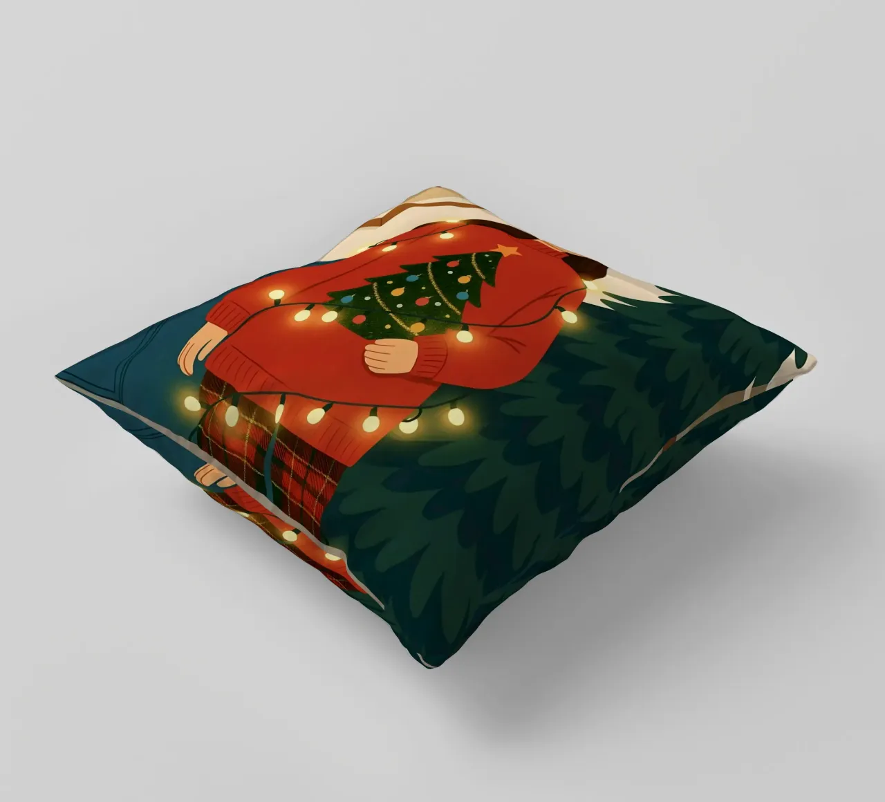 LUCI DI NATALE AGGROVIGLIATE cuscino da CHRISTMAS ART