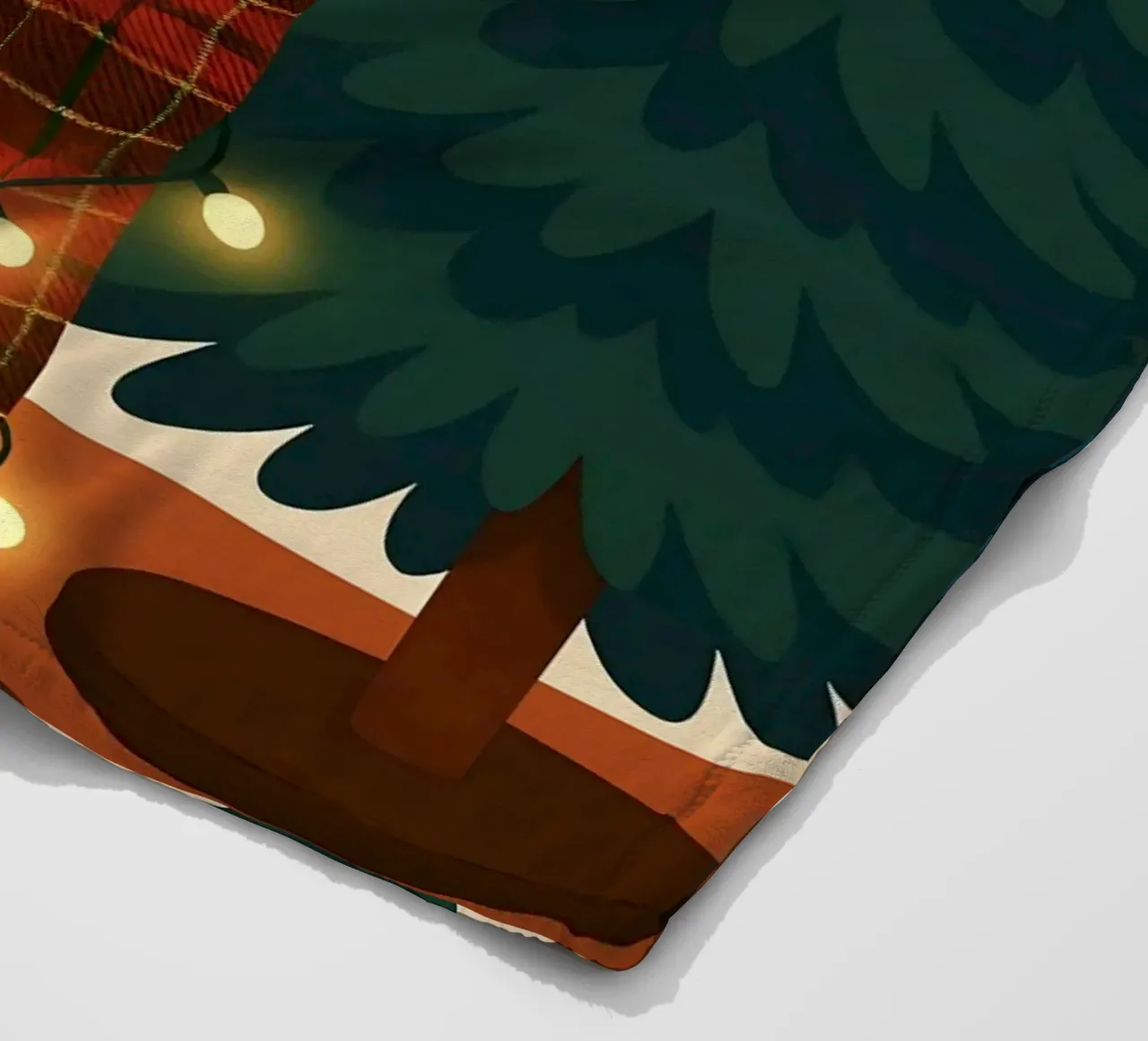 LUCI DI NATALE AGGROVIGLIATE coperta in pile da CHRISTMAS ART