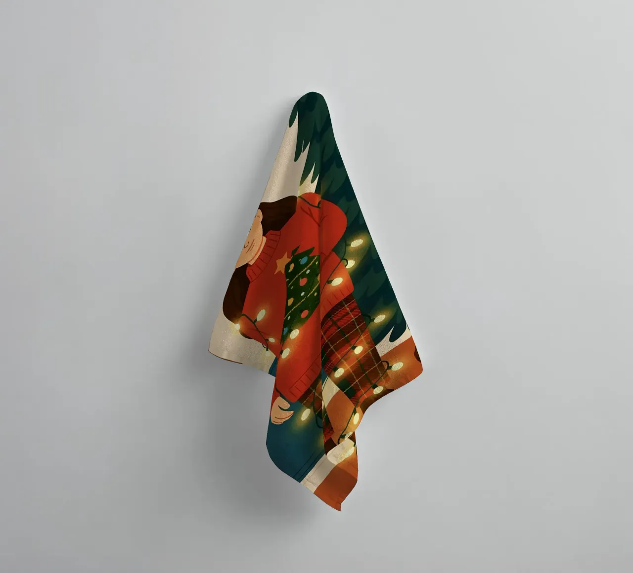 LUCI DI NATALE AGGROVIGLIATE asciugamano da bagno da CHRISTMAS ART