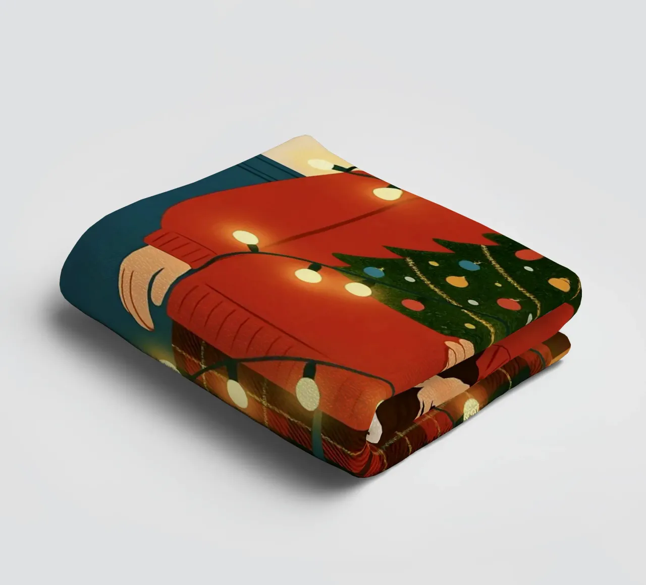 LUCI DI NATALE AGGROVIGLIATE asciugamano da bagno da CHRISTMAS ART