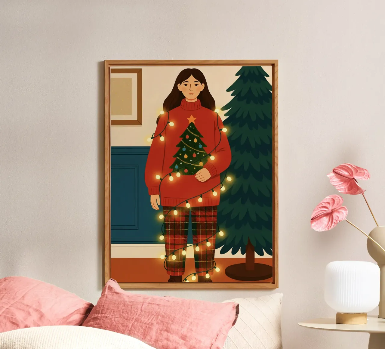 LUCI DI NATALE AGGROVIGLIATE alluminio dibond da CHRISTMAS ART