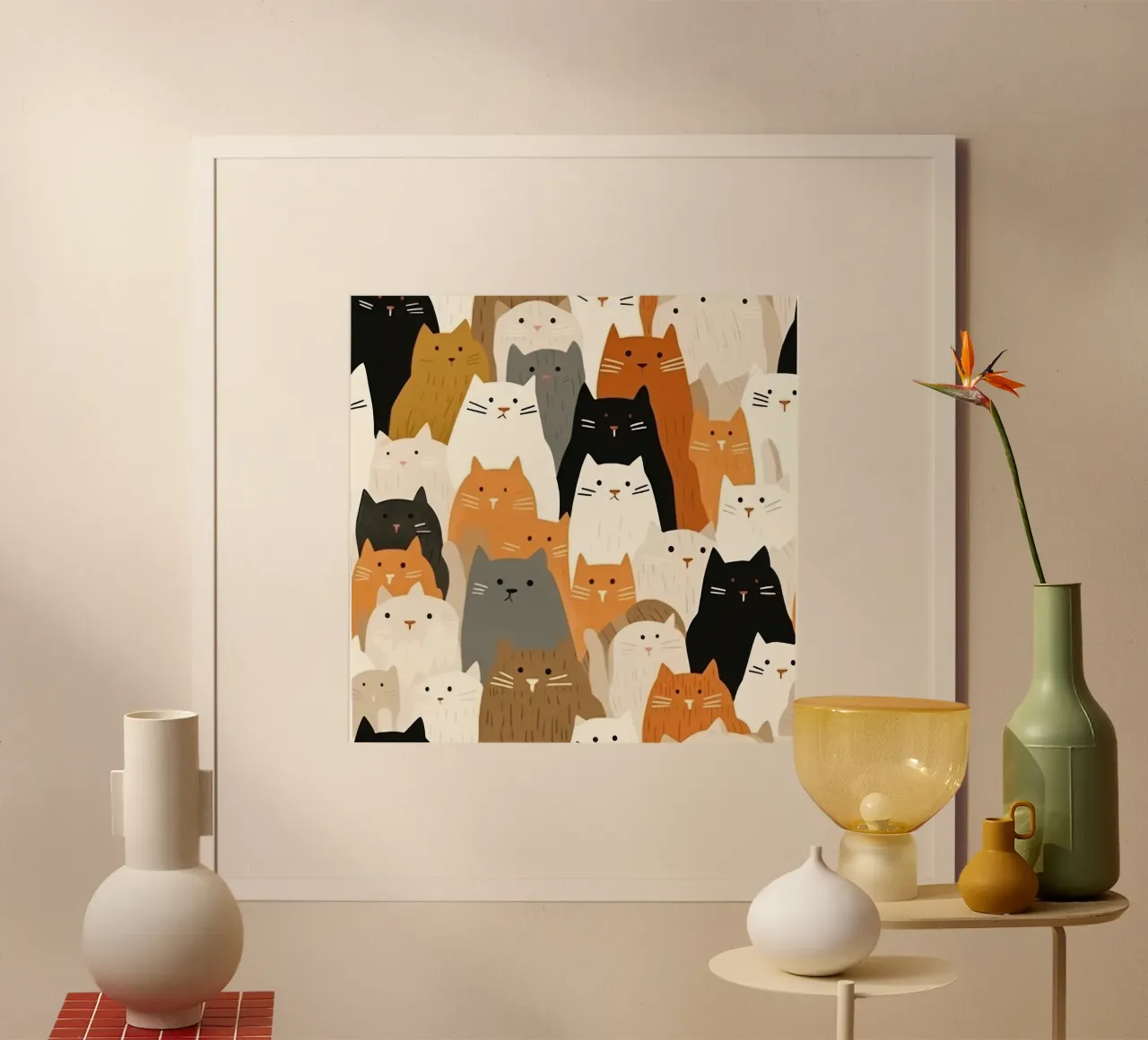 Cats Illustration Pattern f carta hahnemühle da The Look