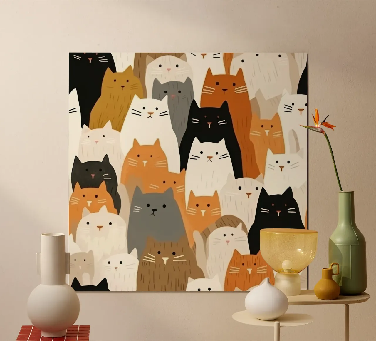 Cats Illustration Pattern f carta hahnemühle da The Look