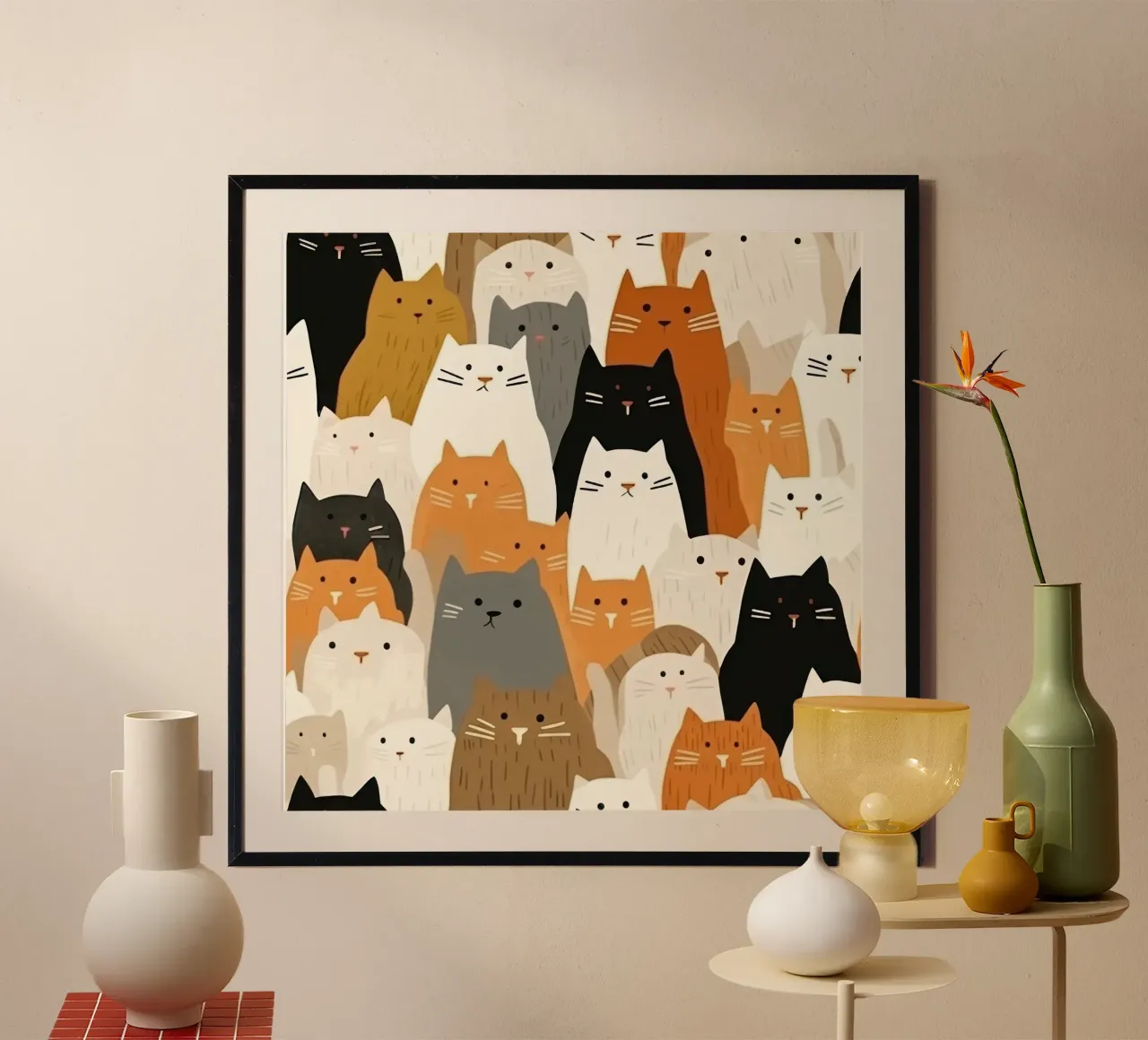 Cats Illustration Pattern f carta hahnemühle da The Look