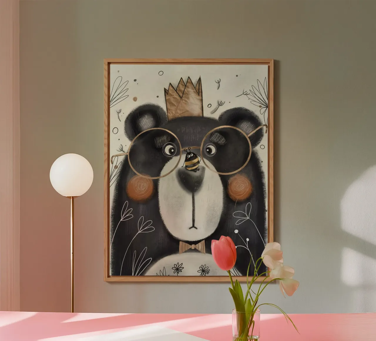 Nelli Suneli - L'ape e l'orso impertinente alluminio dibond da The Artcircle