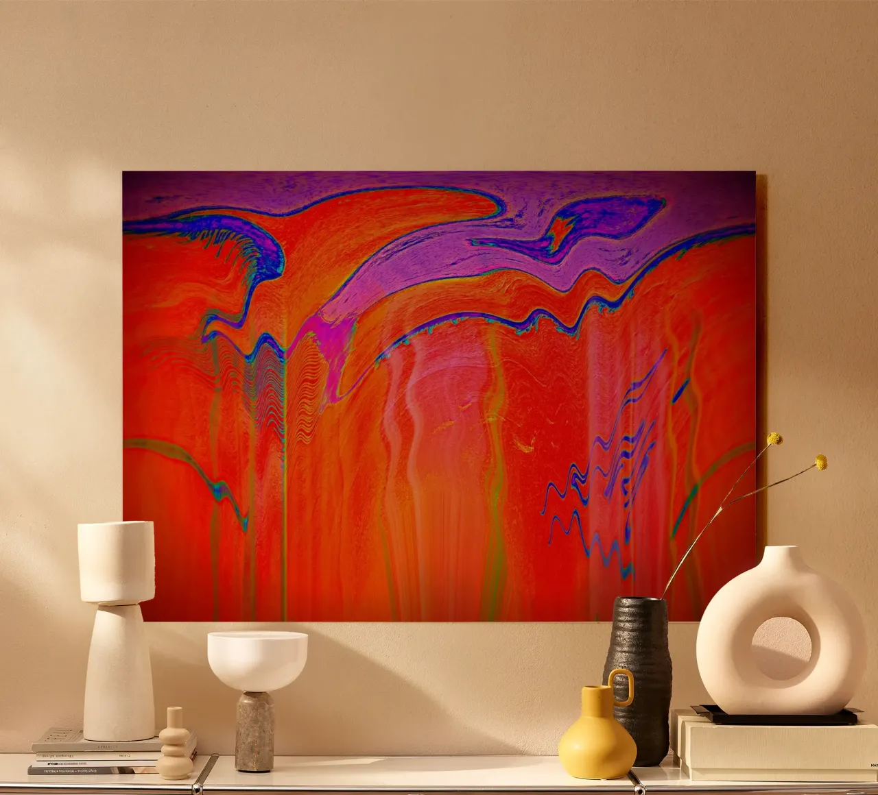 abstract dripping paints pannello forex da artshop