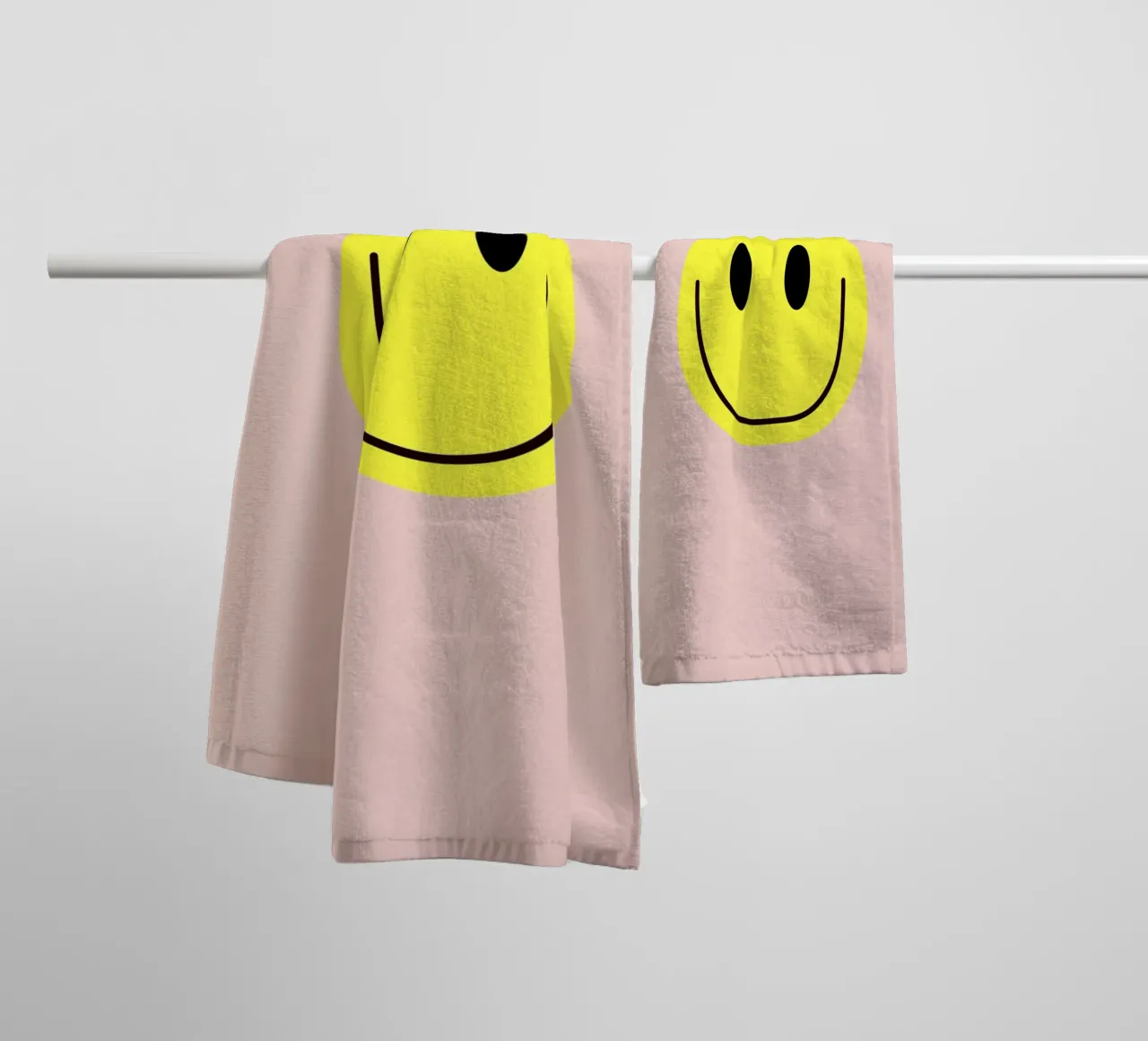 Smiley nude towel by Hej Ibiza by Ute Arnold